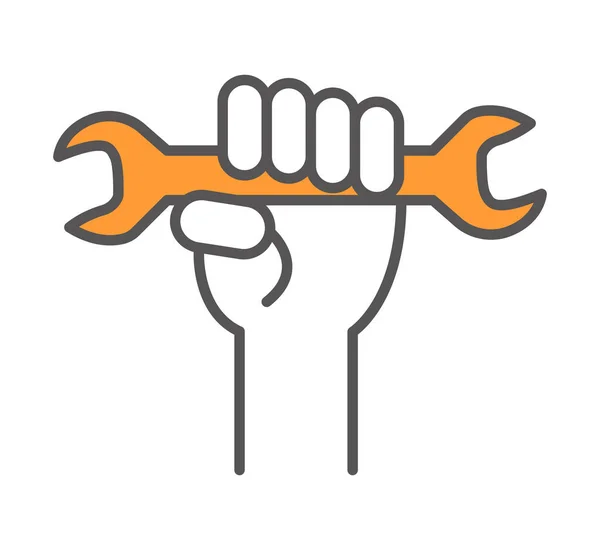 Handsymbol Mit Schlüsselvektorabbildung — Stockvektor