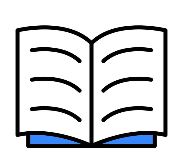 Ilustrace Ikony Učebnicového Řádku — Stockový vektor