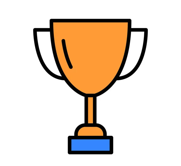 Νικητής Εικονίδιο Γραμμή Κύπελλο Για Διαδίκτυο — Διανυσματικό Αρχείο