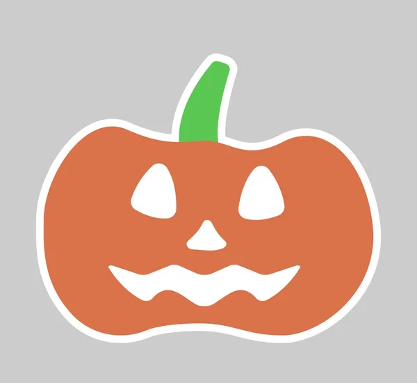 Etiqueta Halloween Melão Ilustração Vetorial — Vetor de Stock