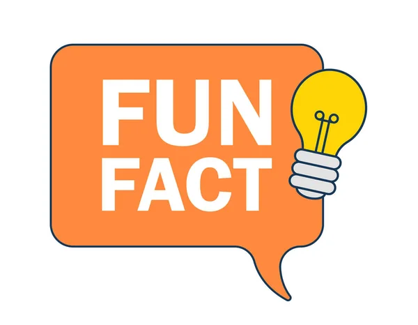 Fun Fact Vector Template Post Idea Bulb Light Icon Sticker — Stock Vector