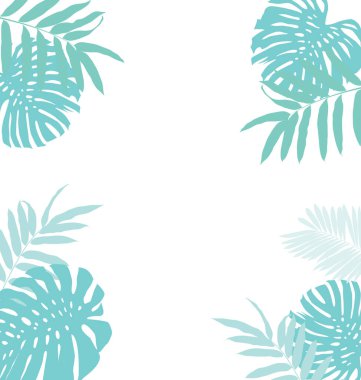 Yeşilliklerle dekoratif sınırlar. Çiçekli tebrik kartında mesaj var. Orman yapraklı davetiye şablonu. 