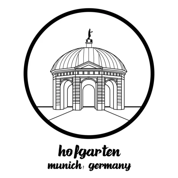 Ícone Círculo Hofgarten Ilustração Vetorial —  Vetores de Stock
