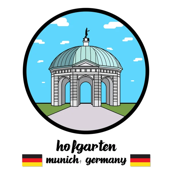 Ícone Círculo Hofgarten Ilustração Vetorial —  Vetores de Stock