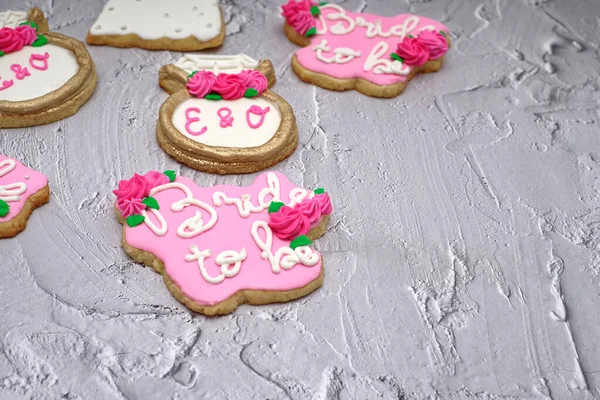 Cookies Dekorerade För Bröllopsfest — Stockfoto