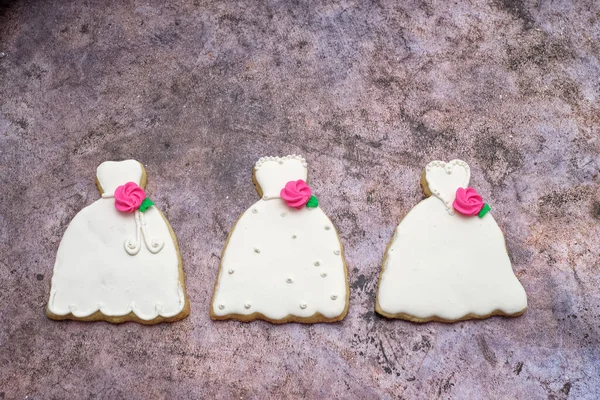 Galletas Decoradas Para Celebración Bodas — Foto de Stock