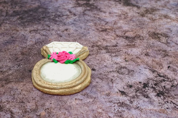 Cookies Décorés Pour Célébration Mariage — Photo