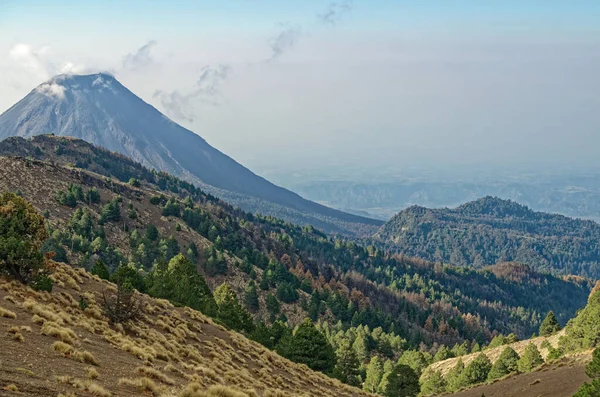 Vulkan Colima Mexiko Tagsüber Landschaft Des Feuervulkans Colima Mit Blauem — Stockfoto