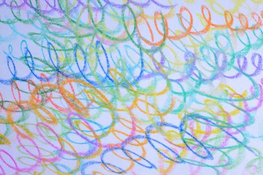 Textured paper painted with chalk in different colors. Background, texture.