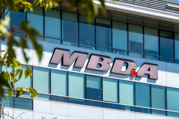 Le Plessis-Robinson, France - July 12, 2022: Exterior view of the headquarters of MBDA, an industrial company in the sector of aeronautics, space and armament, specializing in missiles systems