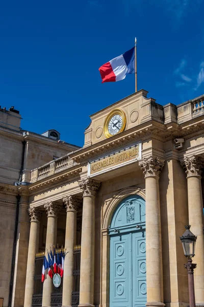 2022年9月12日 法国巴黎 法国国民议会大厦的立面 也被称为波旁宫 Palais Bourbon 或众议院 Chamber Deputies 法国人民选出的议会代表 — 图库照片