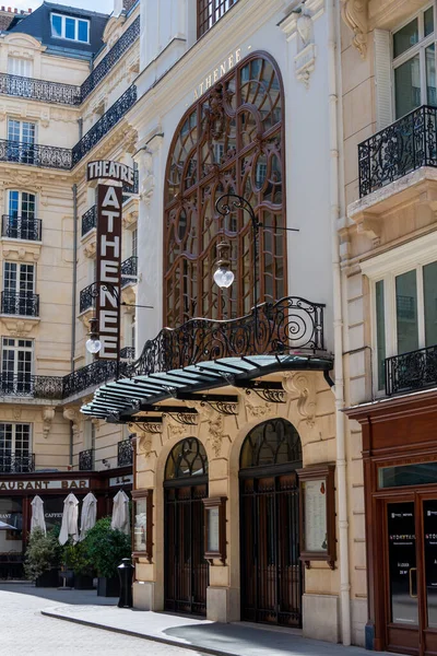 Párizs Franciaország Szeptember 2022 Kilátás Athenee Louis Jouvet Színház Homlokzatára — Stock Fotó