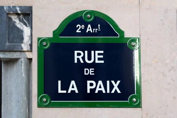 Traditional Parisian street sign with \