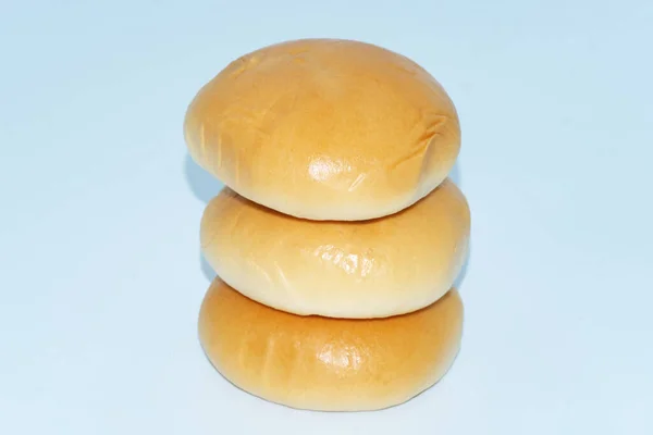 Custard Bread White Background — Stock Photo, Image
