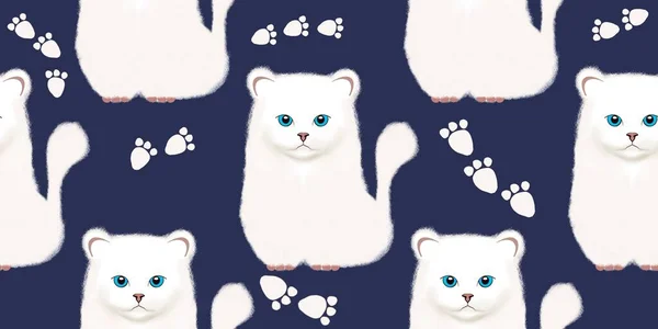 고양이의 패턴이죠 수채화 — 스톡 사진