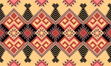 Geometrik etnik oryantal geleneksel desen. Şekil kabile nakışı. Arkaplan, duvar kağıdı, giysi, ambalaj, kumaş, vektör çizimi için tasarım