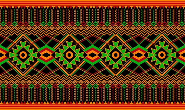 Geometric Ethnic Oriental Patterns Figure Tribal Embroidery Style Design Background — стоковый вектор