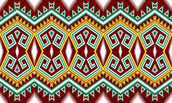 Geometric Ethnic Oriental Patterns Figure Tribal Embroidery Style Design Background — стоковый вектор
