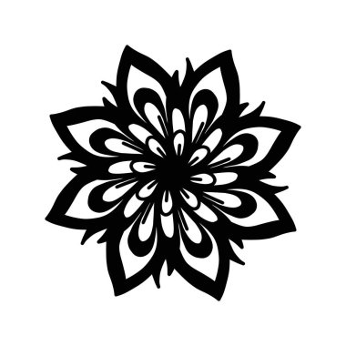 Dekorasyon için siyah ve beyaz çiçekler