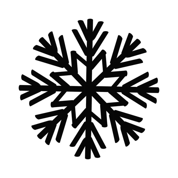 Sneeuwvlok Geïsoleerd Witte Achtergrond — Stockfoto