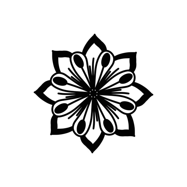 黑白花作装饰 — 图库照片