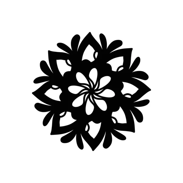 装飾のための黒と白の花 — ストック写真