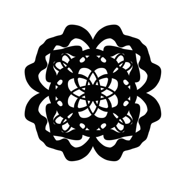 Czarno Białe Kwiaty Dekoracji — Zdjęcie stockowe