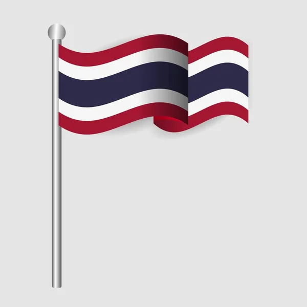 Bandera Thailand Asean Asociación Naciones Del Sudeste Asiático Comercio Internacional — Vector de stock