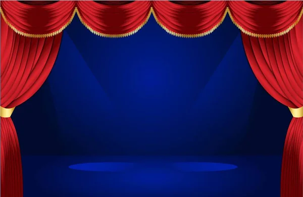 Dekorasyon vektörü illüstrasyonu için perdeli Tayland desenli sahne arkaplanı