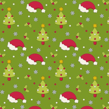 El çizimi Noel desenli tasarım geçmişi. Vektör illüstrasyonu.