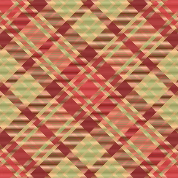 Sömlös Jul Tartan Rutig Mönster Bakgrund Vektorillustration — Stock vektor