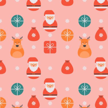 El çizimi Noel desenli tasarım geçmişi. Vektör illüstrasyonu.