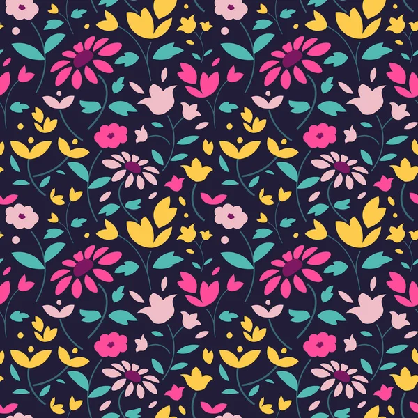 Floral Muster Hintergrund Mit Schöner Blume Vektorillustration — Stockvektor