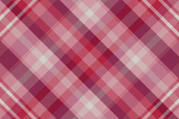 Bezešvé Tartan Kostkované Vzor Pozadí Barvou Valentýna Vektorová Ilustrace — Stockový vektor