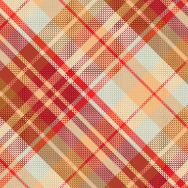 Sevgililer Günü renginde kusursuz ekose desenli arka plan. Vektör illüstrasyonu.