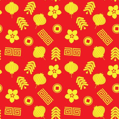 Çin 'in yeni yıl modeli. Vektör illüstrasyonu.