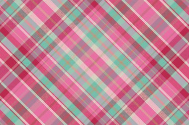 Sevgililer Günü renginde kusursuz ekose desenli arka plan. Vektör illüstrasyonu.