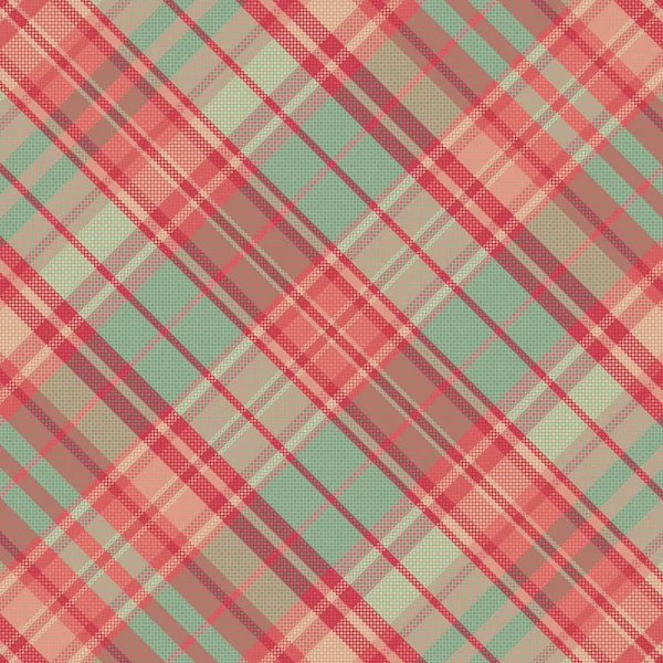 Seamless Tartan Plaid Pattern Background Vintage Color Vector Illustration — Stockový vektor