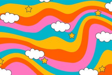 Soyut psikedelik moda arka plan. Vektör illüstrasyonu.