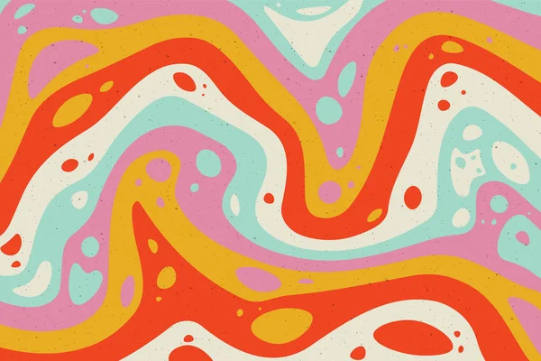 Abstrato Fundo Psicodélico Groovy Ilustração Vetorial — Vetor de Stock