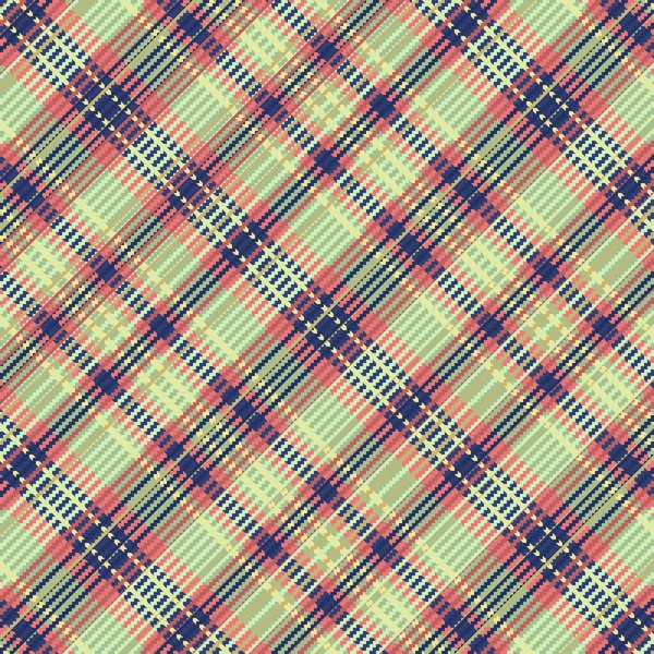 Seamless Tartan Plaid Pattern Background Vintage Color Vector Illustration — Stockový vektor