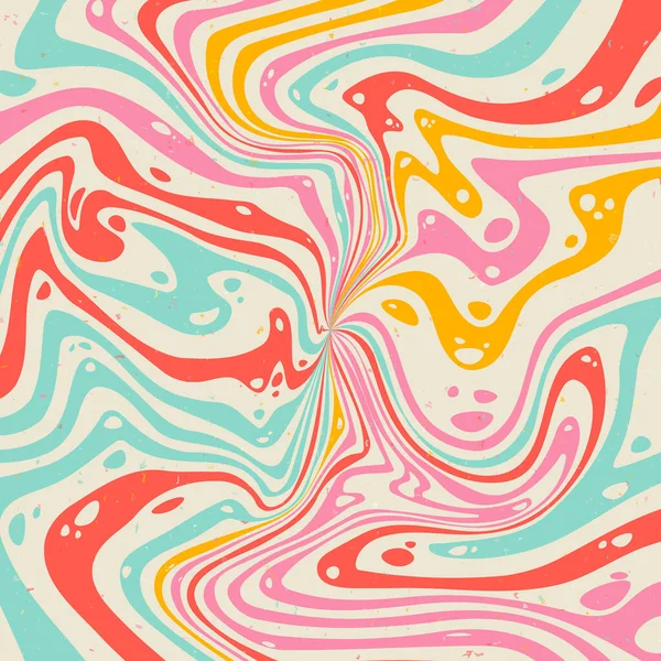 Abstract Psychedelic Groovy Background Vector Illustration — Stock Vector