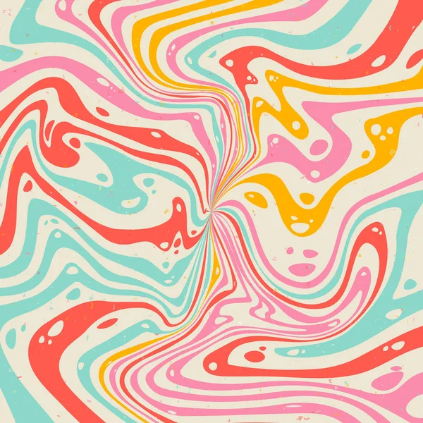 Abstrato Fundo Psicodélico Groovy Ilustração Vetorial —  Vetores de Stock