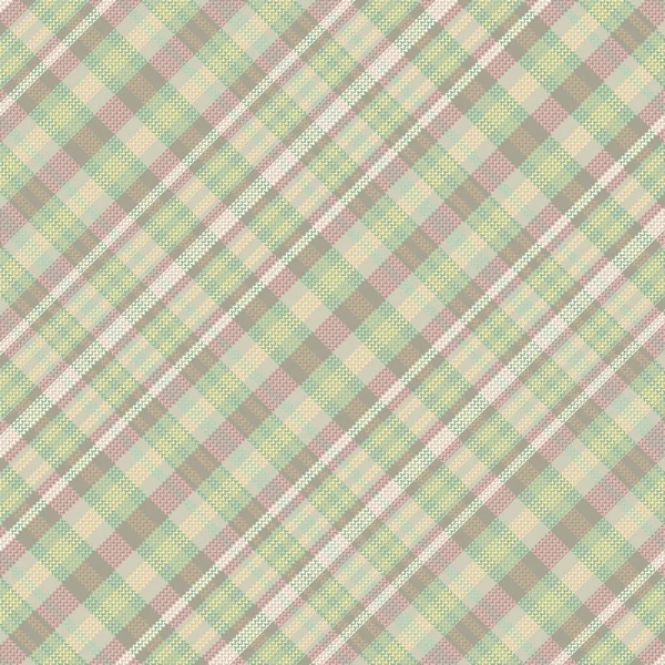 Seamless Tartan Plaid Pattern Background Pastel Color Vector Illustration — Stock Vector