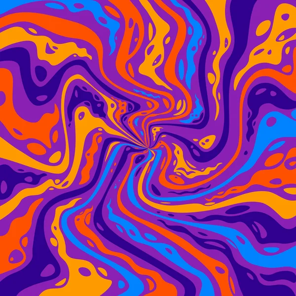 Abstract Psychedelic Groovy Background Vector Illustration — Stock Vector