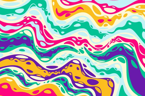 Abstract Colorful Psychedelic Groovy Background Vector Illustration — Stock Vector