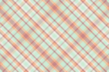 Kusursuz ekose desenli, desenli ve pastel renkli. Vektör illüstrasyonu.