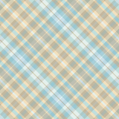 Kusursuz ekose desenli, desenli ve pastel renkli. Vektör illüstrasyonu.