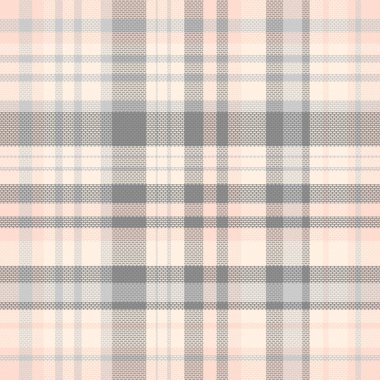 Kusursuz ekose desenli, desenli ve pastel renkli. Vektör illüstrasyonu.