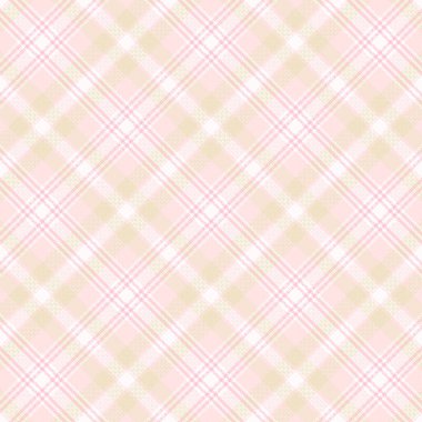 Kusursuz ekose desenli, desenli ve pastel renkli. Vektör illüstrasyonu.